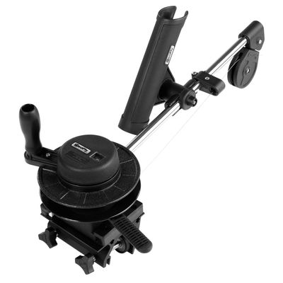 Scotty #1050MP Depthmaster Manual Downrigger, Display Packed w/ Rod Holder & Clamp Mount,Black