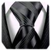 Scott Allan Men's Black Tie | Jacquared Woven Solid Black Neckties | Premium Quality Tie's for Men Black view 2
