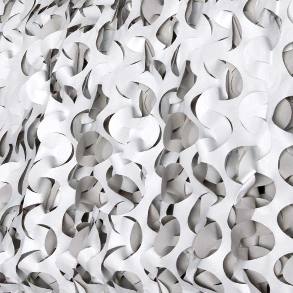 CamoSystems Premium Series Ultra-lite Camouflage Netting, Small, 7'10" W x 9'10" L, Snow - White/Light Gray