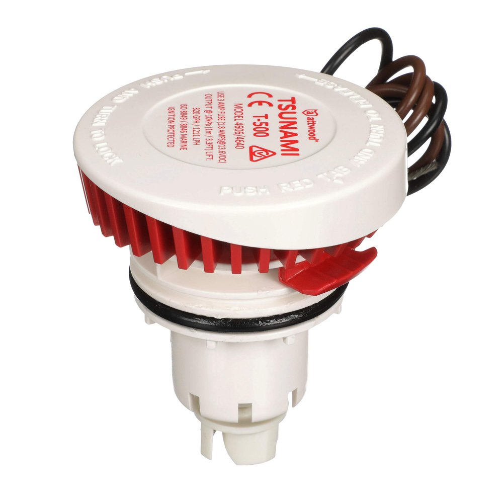 Attwood 4620-6 Tsunami Replacement Motor Cartridge, for Model T500 Pumps, 500 GPH, 12-Volt, 29-Inch Wire