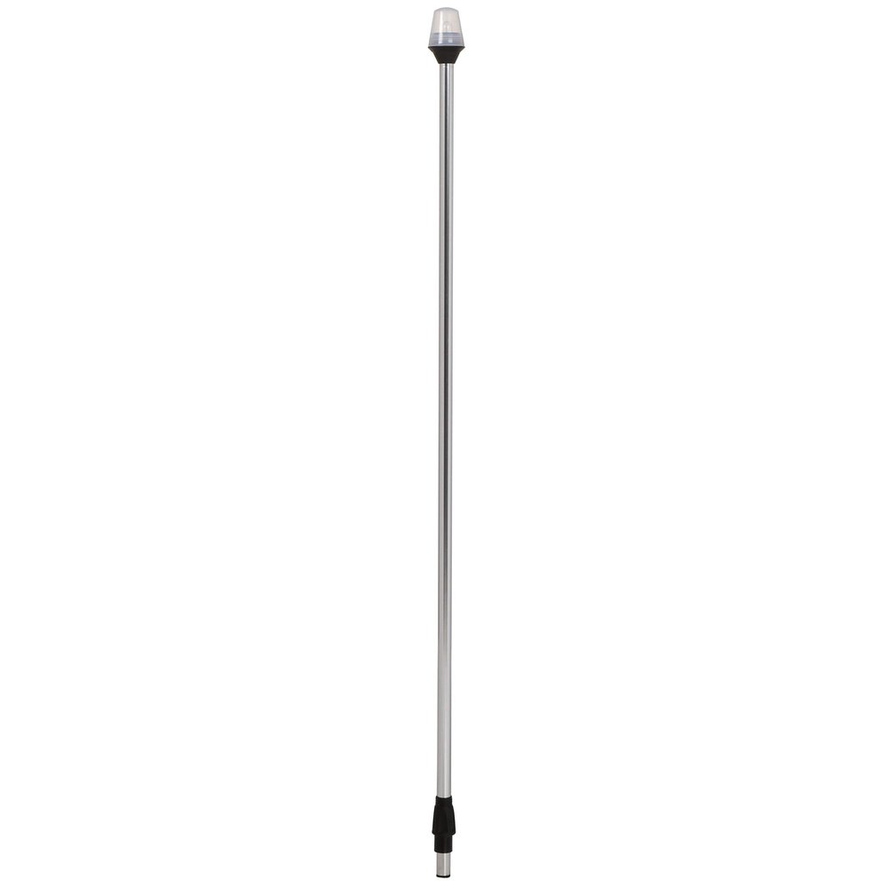 attwood 5110-42-7 All-Round Frosted Globe Light, 2-Mile 360-Degrees Illumination, 9-Watt Wedge-Base Lamp, 42-Inch Pole