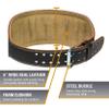 Harbinger Padded Leather Contoured Gym Weightlifting Belt with Suede Lining and Steel Roller Buckle for Lifting Support Small view 3