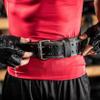 Harbinger Padded Leather Contoured Gym Weightlifting Belt with Suede Lining and Steel Roller Buckle for Lifting Support Small view 4