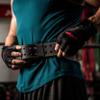 Harbinger Padded Leather Contoured Gym Weightlifting Belt with Suede Lining and Steel Roller Buckle for Lifting Support Large,Black view 4