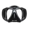 SCUBAPRO Spectra Scuba Mask with Ultra Clear Dual Lens and EZ Equalize Nose Pocket for Diving, Black/Silver view 1