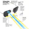 HUMVEE Pilot Sunglasses - Polarized Aviator Sunglasses Bayonette, 52mm, Matte Silver Frame, Gray Polarized Lens view 3
