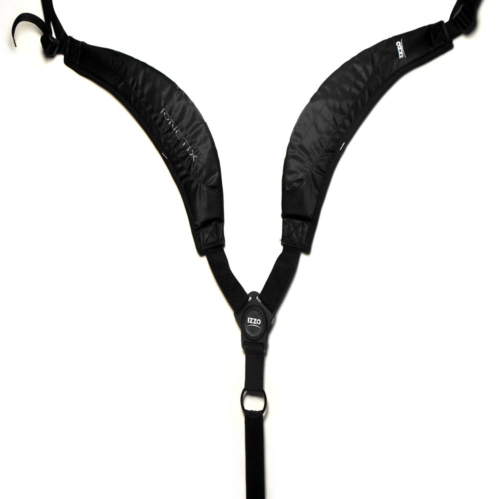 IZZO Golf Comfort Swivel Dual-Strap Golf Bag Strap, Medium/Large,Black