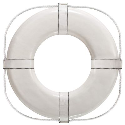 Jim-Buoy GW-24 U.S.C.G. Approved G-Series Life Ring - 24", White