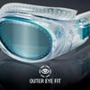 Speedo Unisex-Adult Swim Goggles Hydrospex Classic, Smoke Ice view 4
