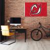 Rico Industries NHL New Jersey Devils 3-Foot by 5-Foot Single Sided Banner Flag with Grommets view 2
