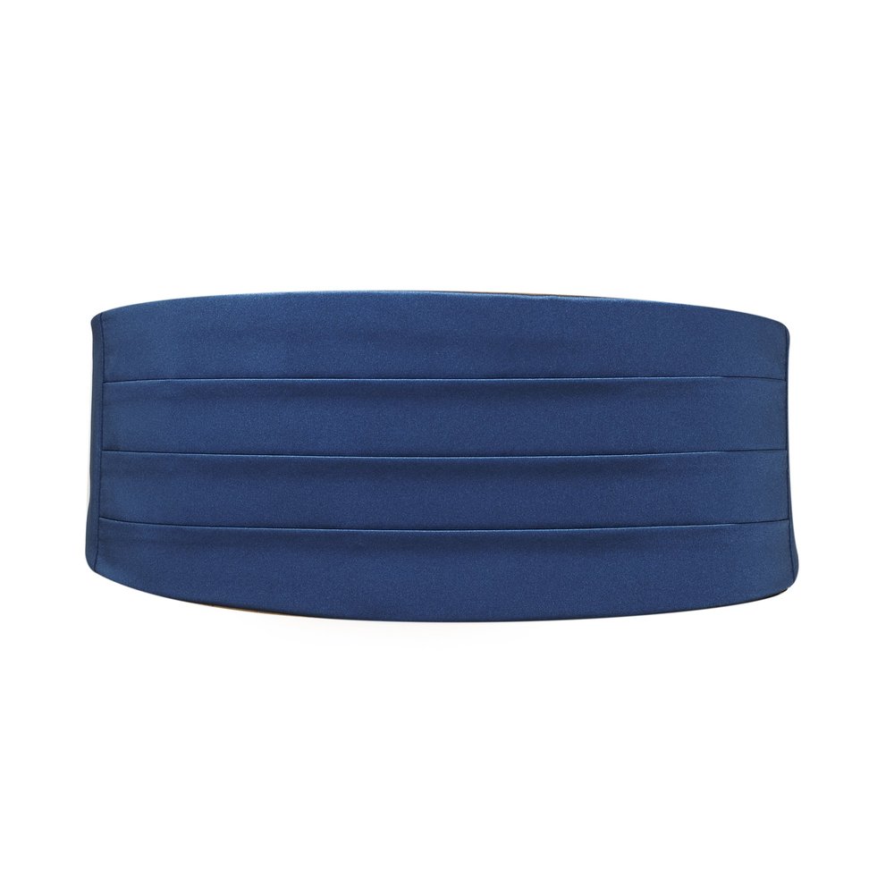 Victorian Blue Satin Mens Cummerbund