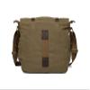 Sechunk Vintage Military Leather Canvas Laptop Bag Messenger Bags Medium Army Green view 2