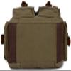 Sechunk Vintage Military Leather Canvas Laptop Bag Messenger Bags Medium Army Green view 3