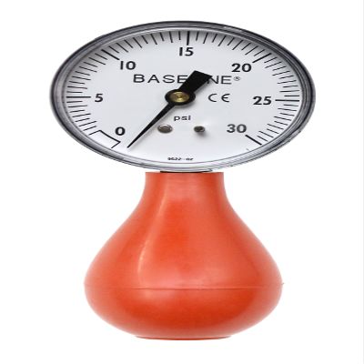 Baseline 12-0290 Dynamometer, Pneumatic Squeeze Bulb 30 PSI Capacity, No Reset
