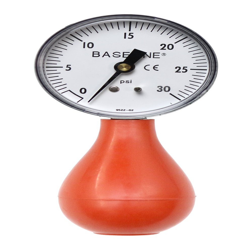 Baseline 12-0290 Dynamometer, Pneumatic Squeeze Bulb 30 PSI Capacity, No Reset