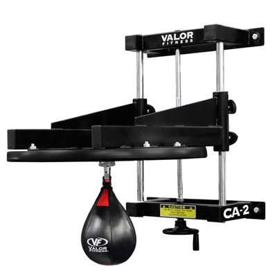 Valor Fitness Adjustable Speed Bag Platform  24" Wall Mount Speed Ball Kit with Crank Adjustment, 1" Thick Board, Boxing Punching Bag Training for Home Gym, Reflex & Coordination Workouts