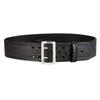 Aker Leather B01 Sam Browne Duty Belt, Black Basketweave, Full Leather-Lined, 2.25 Wide with Two-Prong Chrome Buckle, Size 32, Order 2 Sizes Up, Made in USA view 1