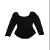 Capezio Women's Cotton Classic Long Sleeve Leotard,Black,Small view 1