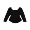 Capezio Women's Cotton Classic Long Sleeve Leotard,Black,Small view 4