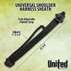 United Cutlery Universal Shoulder Harness Sword Sheath | Fits Traditional, Wakizashi, European Swords | Fully Adjustable | Overall length: 22 1/4" view 2