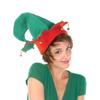 Beistle 20736 Felt Elf Hat with Bells, One Size Fits Most, (Red/Green) view 2