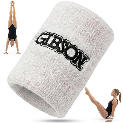 Reisport Wristbands, White Gymnastics Wristbands, UNISEX, ONE SIZE, 5 Inch, Wrist Protection, Gymnastics Grips, Sweatbands
