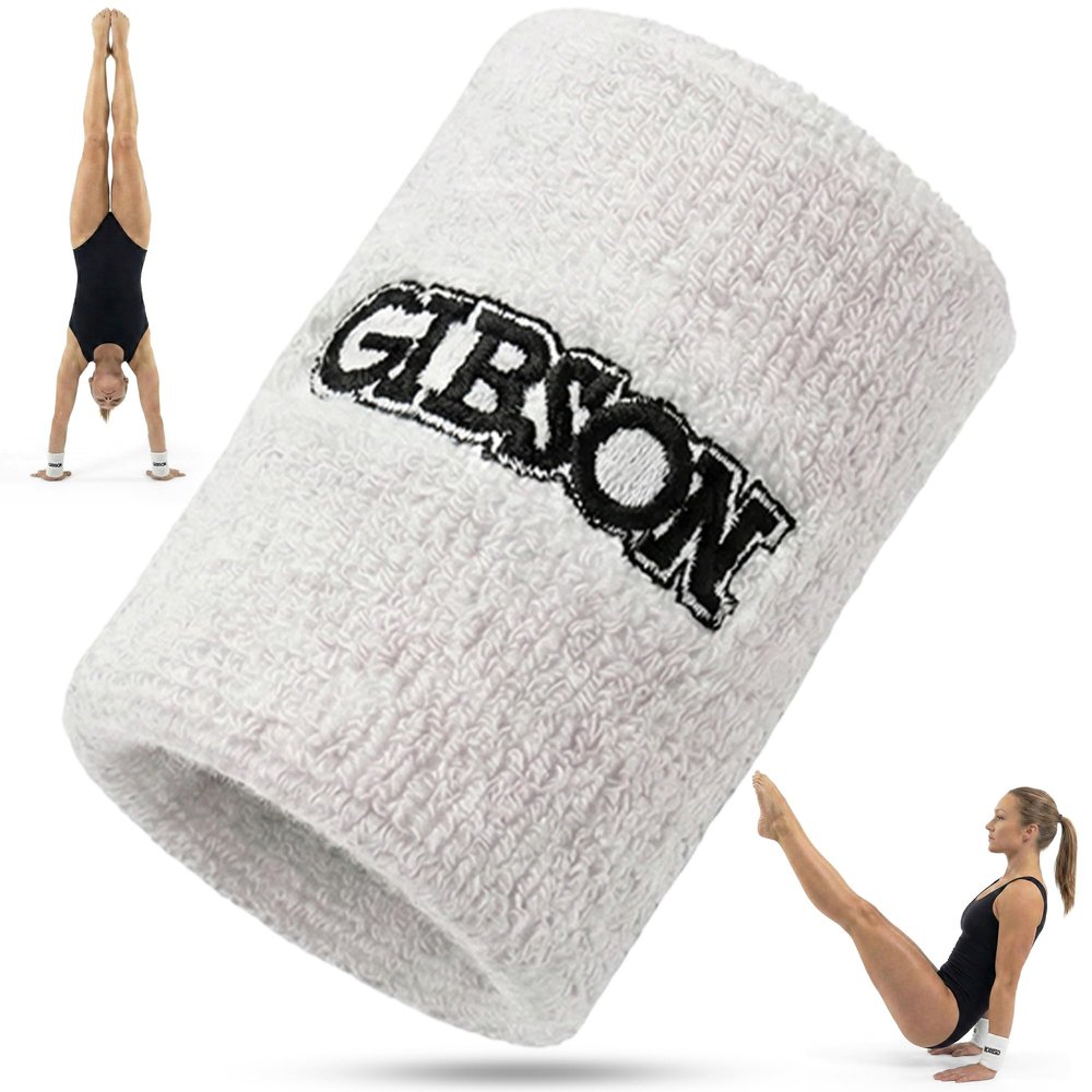 Reisport Wristbands, White Gymnastics Wristbands, UNISEX, ONE SIZE, 5 Inch, Wrist Protection, Gymnastics Grips, Sweatbands