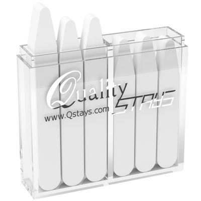 60 Plastic Collar Stays for Men's Dress Shirts with Storage Holder  4 Assorted Sizes