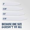 60 Plastic Collar Stays for Men's Dress Shirts with Storage Holder  4 Assorted Sizes view 3