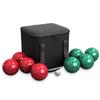 HEY! PLAY! Bocce Ball Set - Lawn Game for Backyard, Beach, or Wedding - Includes Red and Green Bocce Balls, Pallino, and Carrying Case by Trademark Games view 1