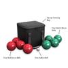 HEY! PLAY! Bocce Ball Set - Lawn Game for Backyard, Beach, or Wedding - Includes Red and Green Bocce Balls, Pallino, and Carrying Case by Trademark Games view 3