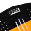 KONA SURF CO. 3 Piece Arch Trac Pad with 3M Adhesive for Surfboards and Skimboards in Orange & Black view 2