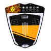 KONA SURF CO. 3 Piece Arch Trac Pad with 3M Adhesive for Surfboards and Skimboards in Orange & Black view 3