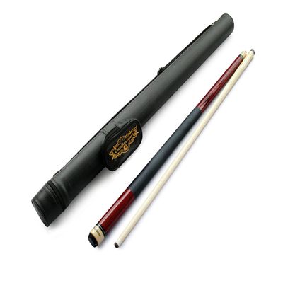 Champion ST Billiards Maple Wine Pool Cue Stick 19 oz, Black Pool Case, Billiards Glove (Black case, 18-21oz Cue)
