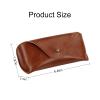 LogHog Portable Leather Glasses Case, Flexible Reading Eyeglass Pouch Slim Case for Women Men Horizontal Sunglasses Case view 3