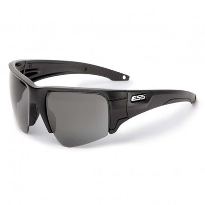 ESS Sunglasses Crowbar Black Silver Logo with Clear and Smoke Gray Lens