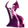 Crazy Women's Sexy Leather Backless Bodycon Clubwear Mini Dress Nightclub - Rose, One Size view 1