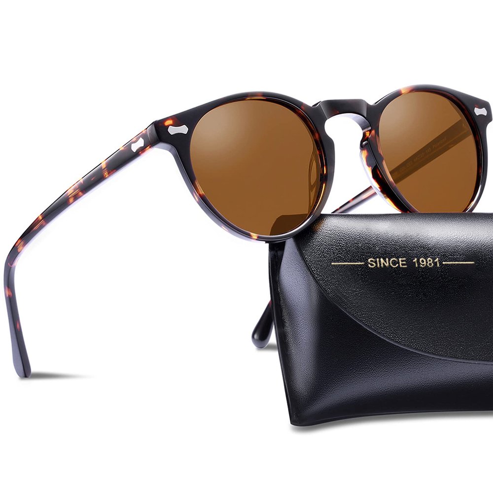 CARFIA Polarized Sunglasses for Women: Acetate Frame, Small/Medium Size, UV400 Protection - Anti Glare CA5288