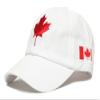 Canada Dad Hat Canadian Maple Leaf Cap Flag Embroidered Unisex Adult (White) view 1