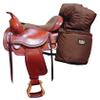 TrailMax Large Saddlebags for Trail Riding; Insulated Saddle Bags for HorsesWith Detachable Cantle Bag; Saddle Bag & Cantle Bag Set; Saddle Bags for Western & Endurance Saddles; Brown view 3