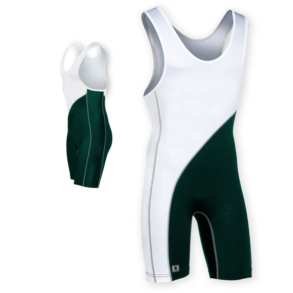 Brute Buckeye Wrestling Singlet - SIZE: X-Large, COLOR: Hunter/White