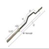 Ader Olympic 7' Black Cambered Bench Press Bar With Chrome Sleeve view 2