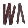 2 Piece Brown Nylon Cinch Strap and Off Billet Saddle Set Double Ply view 1