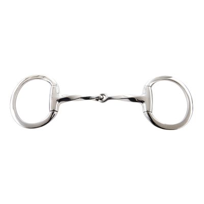 Korsteel Stainless Steel Slow Twist Eggbutt Snaffle Bit, 5"