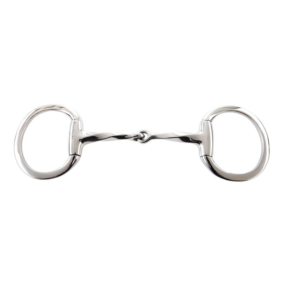 Korsteel Stainless Steel Slow Twist Eggbutt Snaffle Bit, 5"