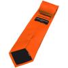 Soild Silk Mens Plain Multi Color Tie, Orange view 2