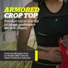 Storelli Womens Bodyshield Crop Top, High-Impact Chest and Rib Protection for Female Soccer Goalkeepers and Players, White, Small view 2