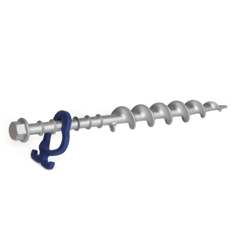 Peggy Peg  2 pcs Aluminium Screw-in Tent pegs Long 31cm  Ground pegs for Normal to Sandy soils & Gravel  Heavy Duty Tent pegs for Large Tents, Lines, tarpaulins, Storm Straps