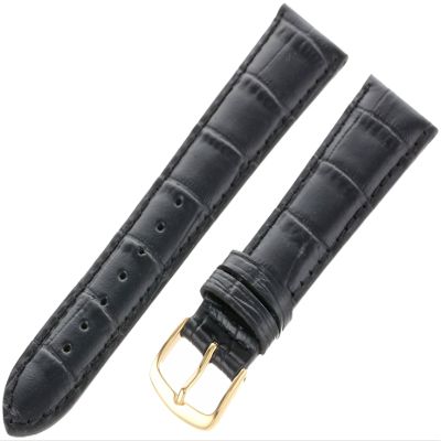 Hadley-Roma Men's 18mm Leather Watch Strap, Color:Black (Model: MSM835RA-180)