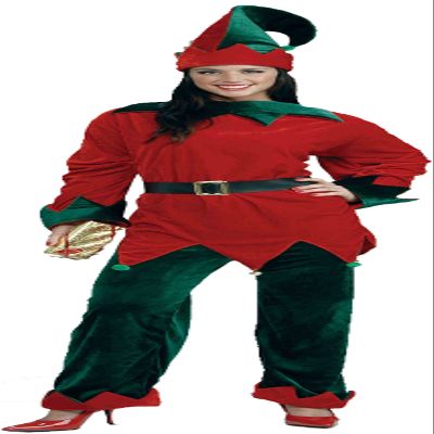 Forum Novelties Women's Deluxe Santa's Helper Costume, As Shown, X-Large